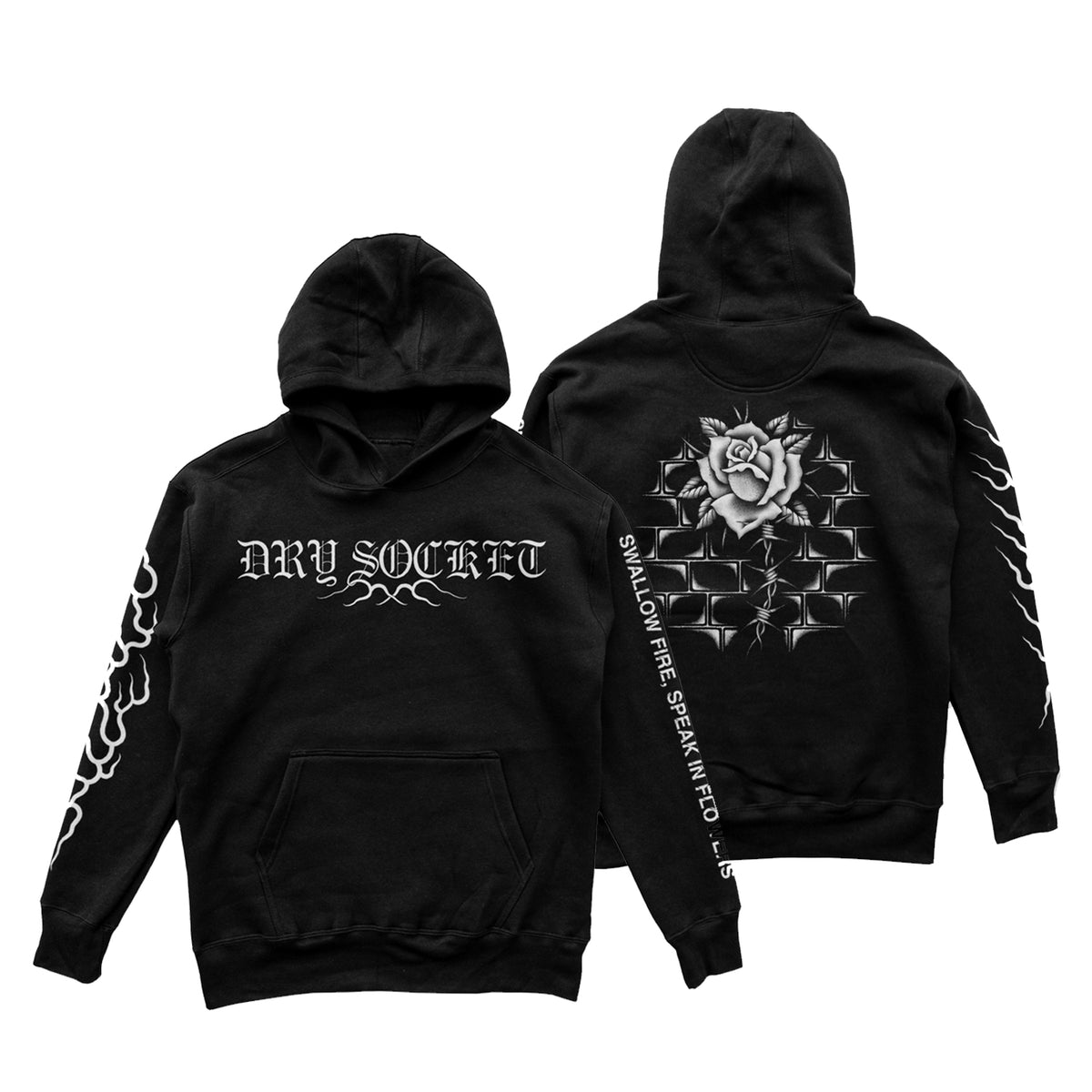Dry Socket - SWALLOW FIRE, SPEAK IN FLOWERS (hoodie)