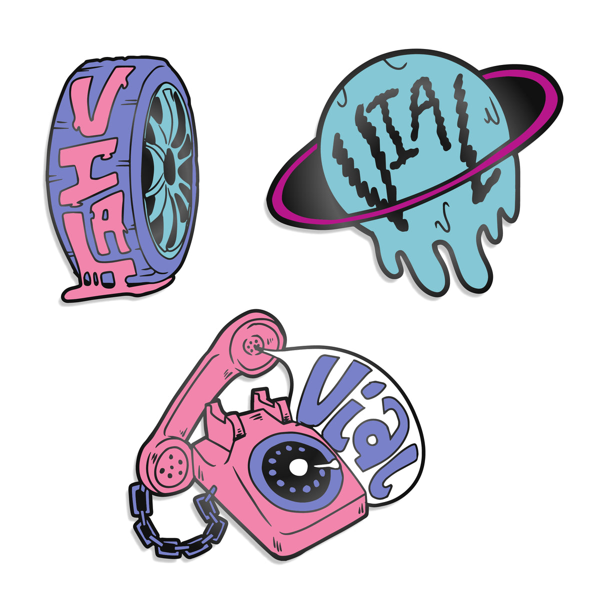 VIAL "Loudmouth" Enamel Pin Pack