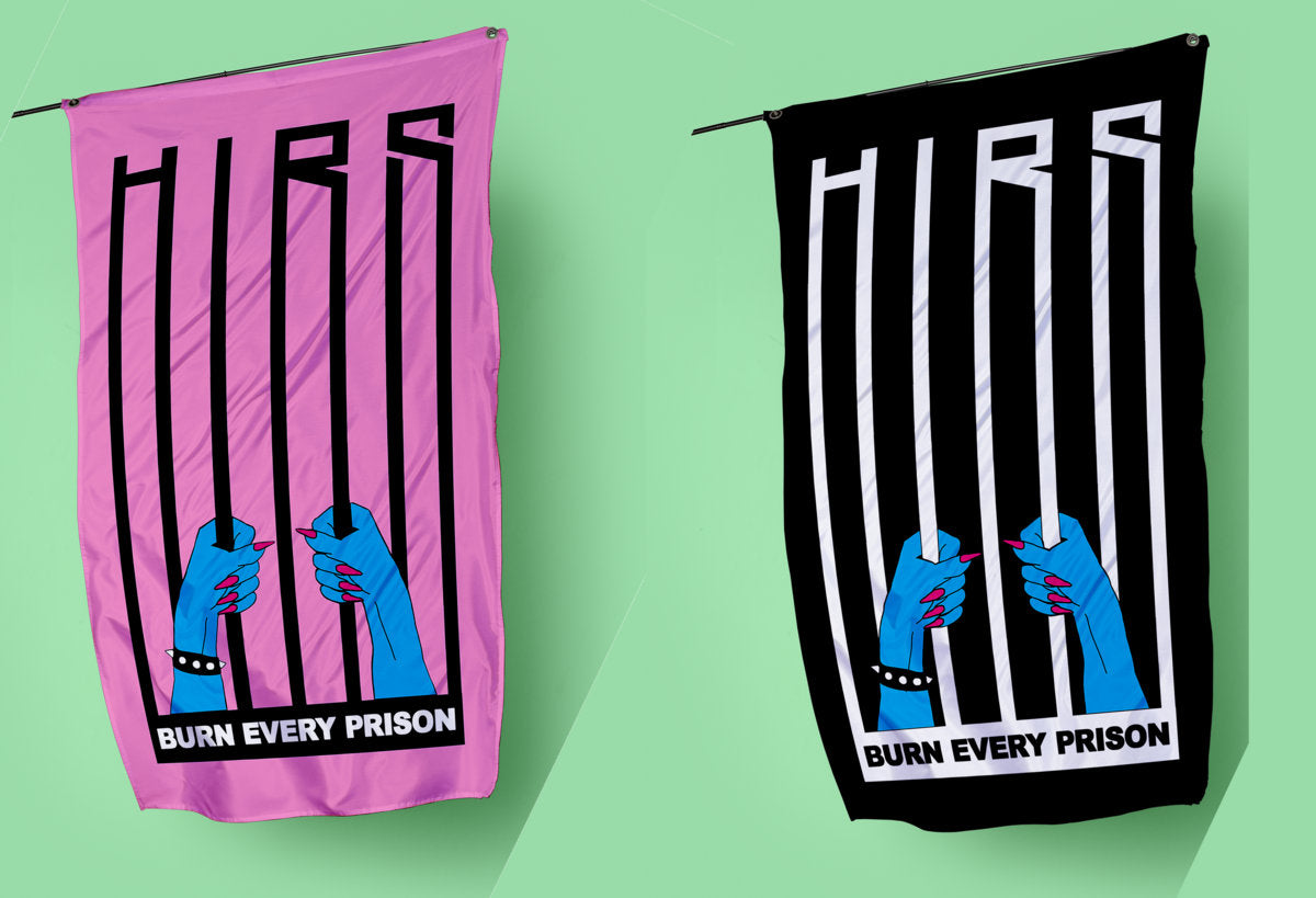 The HIRS Collective - Burn Every Prison 3 x 5' Flag